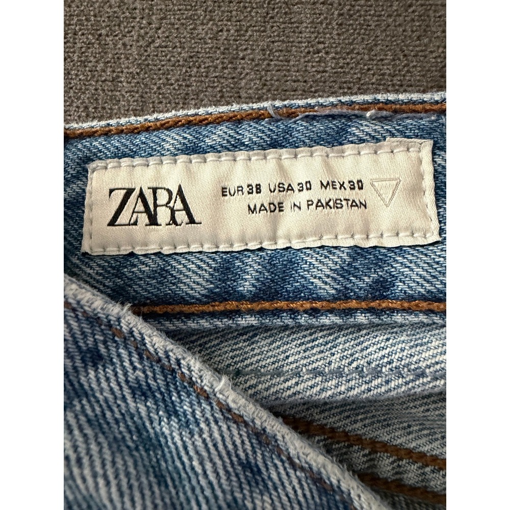 Zara Light Blue Straight Leg Jeans - Picture 5 of 7